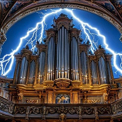 Рок-хиты на органе при свечах. В соборе