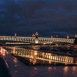 Разводные мосты Петербурга с борта теплохода