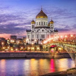 Огни ночной Москвы