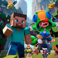 Леон и Спайк в мире Майнкрафта!