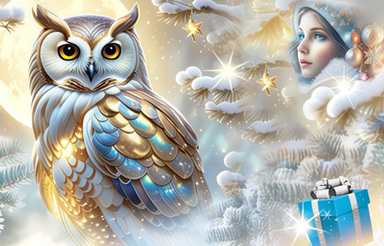 Новогодняя ёлка в Каминном зале XIX века "Сказка мудрого Филина"