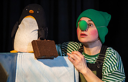 Малыш и Пингвин на южном полюсе