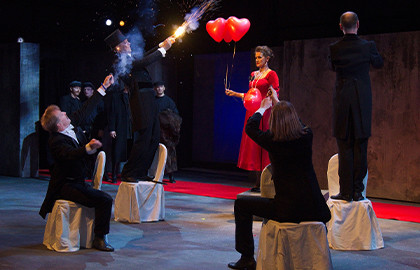 Scene from «Вечер одноактных опер «Н.Ф.Б.» В. Кобекина и «Кроткая» А.Курбатова»