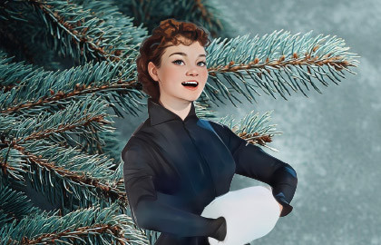 Диалог у Новогодней елки. Праздничный концерт. Ведет Галина Хомчик