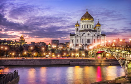 Огни ночной Москвы