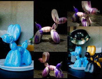 Роспись собачки Ballon Dog в ресторане Сплетни by Anna Asti от Артвайбс