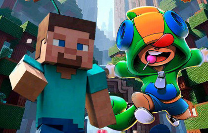 Леон и Спайк в мире Майнкрафта!