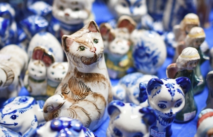 Гжельский куст или 20 оттенков синего