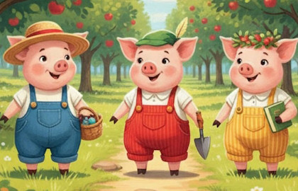 Три поросёнка и Дюймовочка