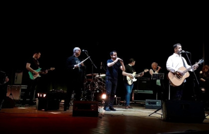 Scene from «Дмитрий Певцов и Никита Высоцкий. Баллада о Высоцком»