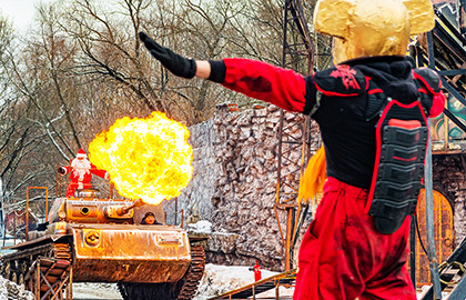 Новогодняя Елка у каскадеров "Тайна Планеты Роботов"