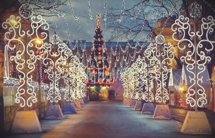 Огни Новогодней Москвы с Дедом Морозом или Снегурочкой