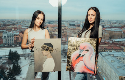 «Арт-вечеринка Artvibes. Рисуем акрилом на холсте с видом на Исакий»