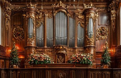 Ave Maria и Рождество при свечах в старинной церкви