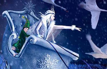 Театральный орган в усадьбе. Снежная королева. Орган, мандолина, песочная анимация